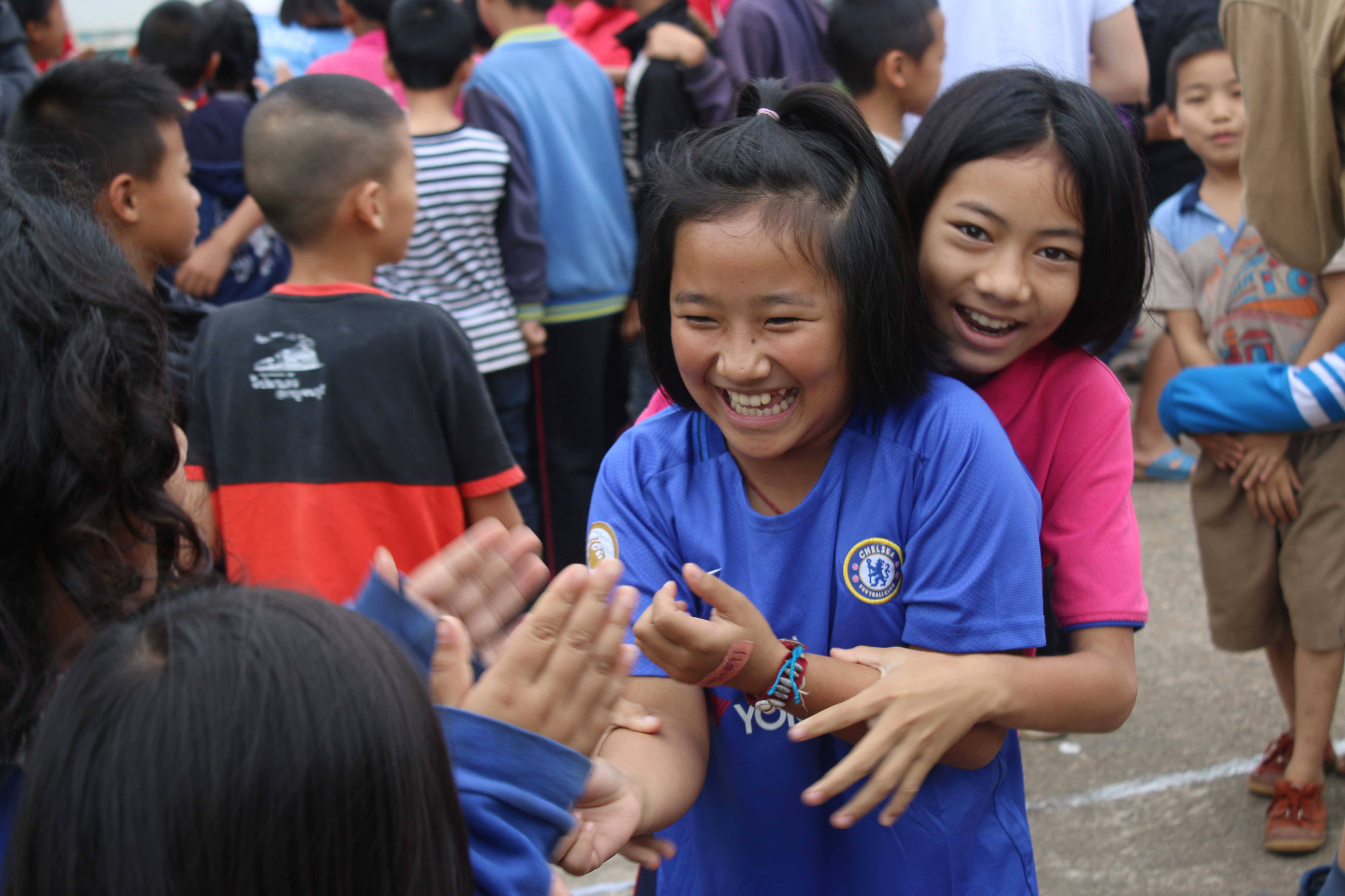 第一次的大型活動，猜拳歌小朋友們玩得很開心。